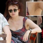 Helena Bonham Carter looks far from red carpet glamor as she has lunch with a friend in London