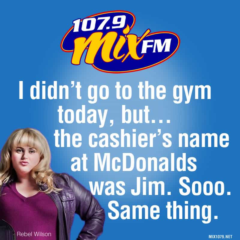 I didn’t go to the gym today, but...