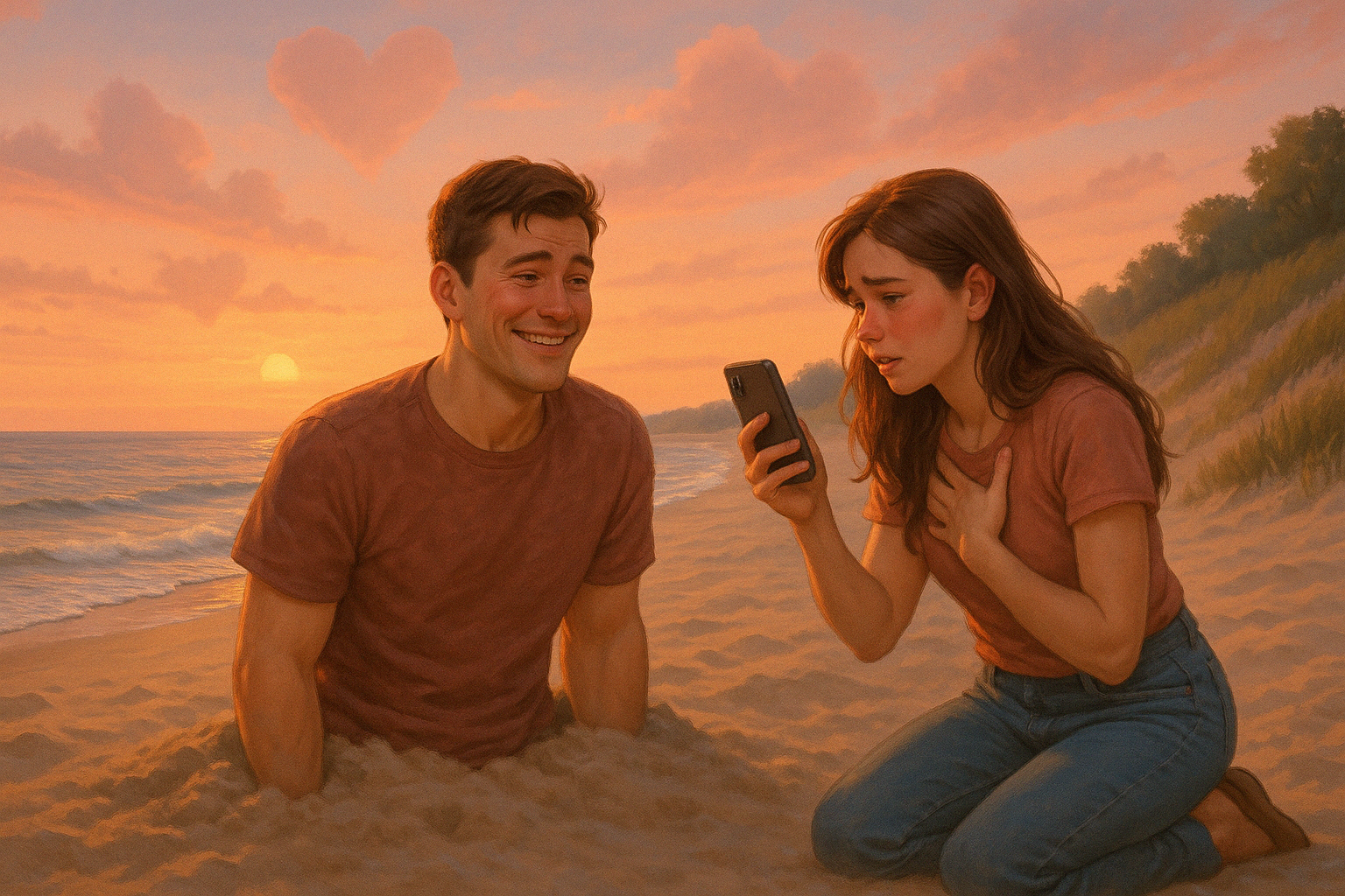 Man Gets Swallowed by Sand… and Falls in Love? Lake Michigan Mishap Sparks Unexpected Romance