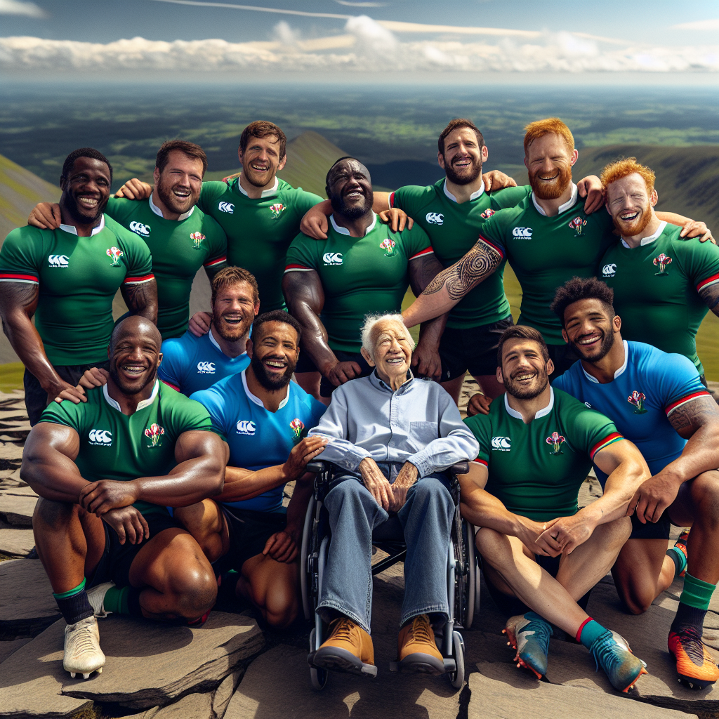 Heartwarming Ascent: Welsh Rugby Team Lifts Spirits and Phil Thompson to Snowdon’s Summit