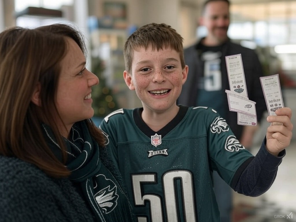 Philly Boy with Juvenile Arthritis Gets Surprise of a Lifetime—NFC Championship Tickets and $1,000!