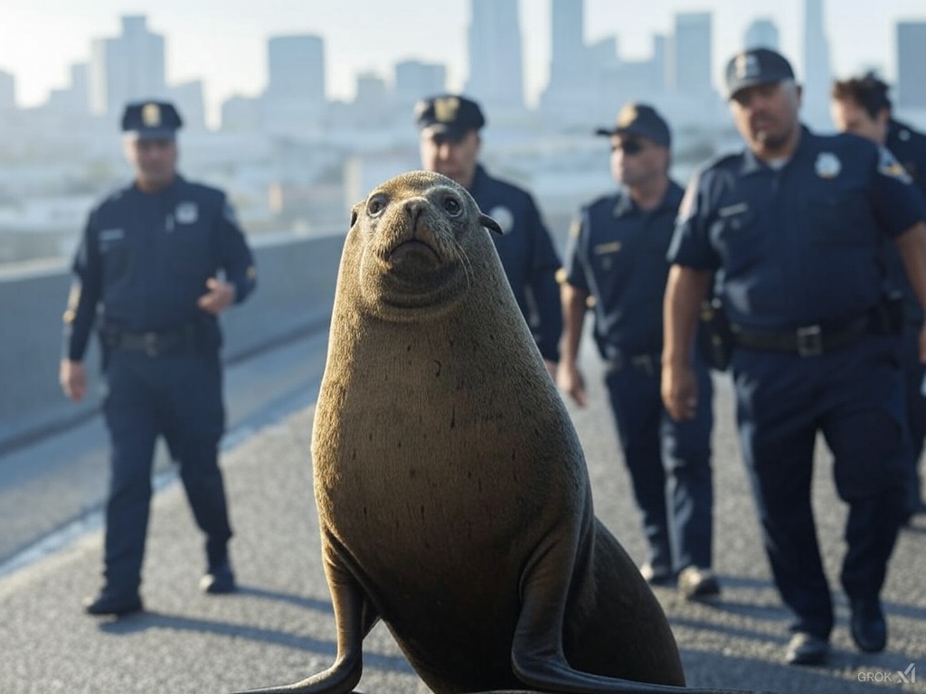 Sea Lion Takes a Wrong Turn onto a San Francisco Highway—Rescue Ensues