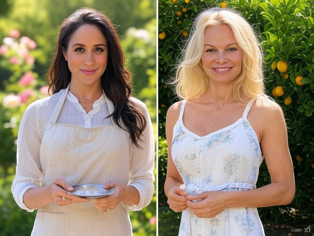 Is Meghan Markle Copying Pamela Anderson’s Cooking Show? Fans Weigh In