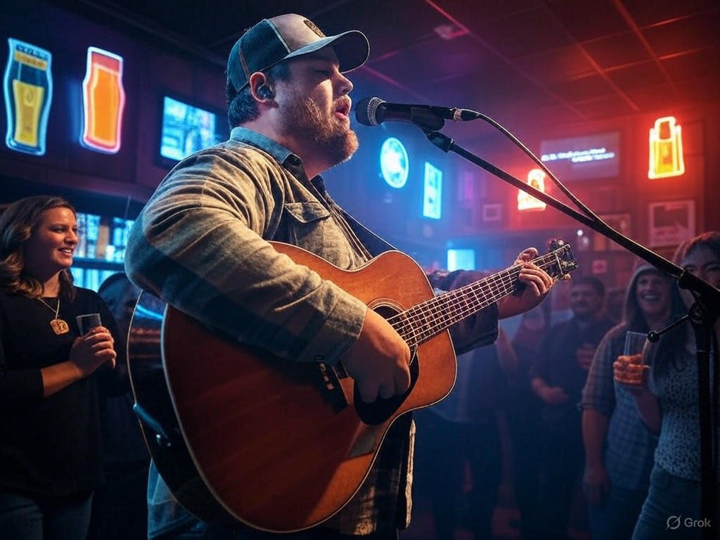Luke Combs Teases Two New Songs at His Nashville Bar — “This Might Be Really Bad,” He Joked