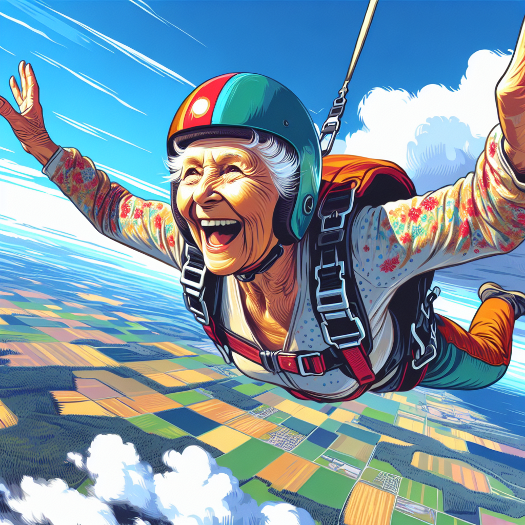 Sky-High Adventure: 85-Year-Old Great-Grandmother Takes the Plunge!